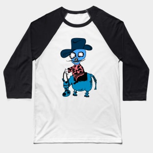 Blue Skull Cowboys Baseball T-Shirt